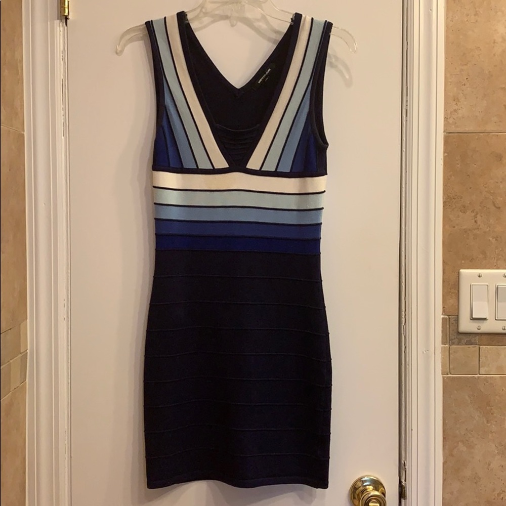 Blue ombré bodycon mini dress